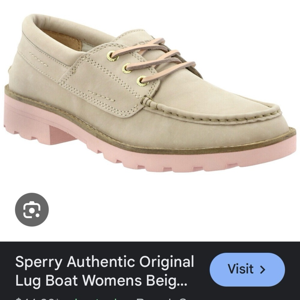 Women's Sperry Tan & Pink Top Sider Boat Shoes Loafers
